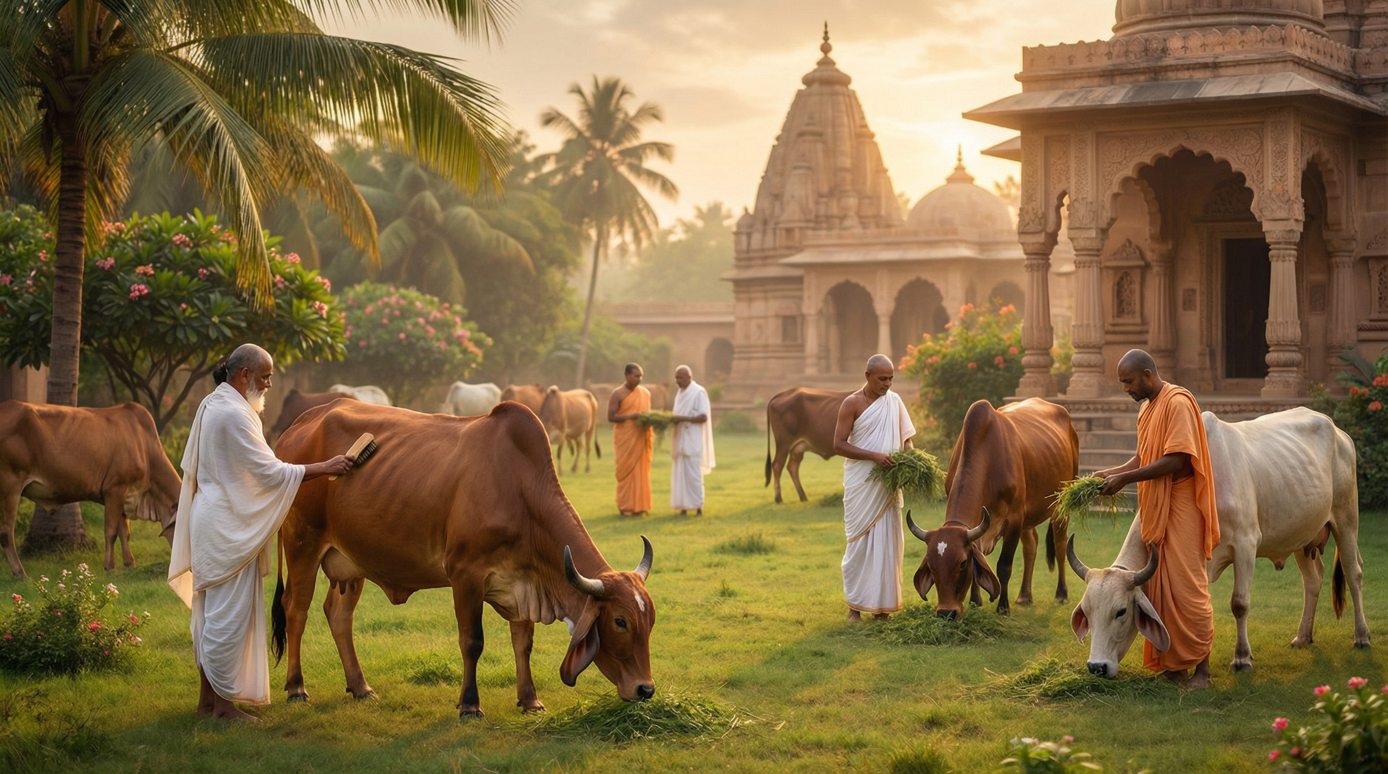 Sacred cow care at the ashram — Vaisnava Seva Fund